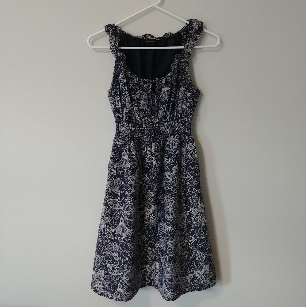 Banana Republic Factory Navy Pattern Dress